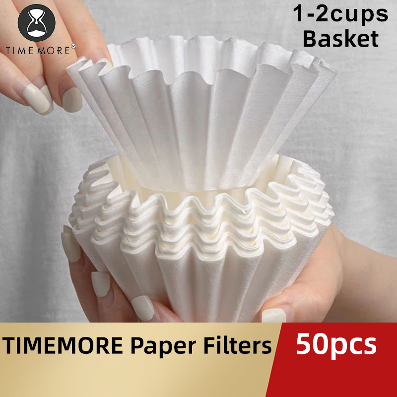 Coffee Tea Paper Cups - TIMEMORE 1-2Cups Basket Coffee Paper Filter
