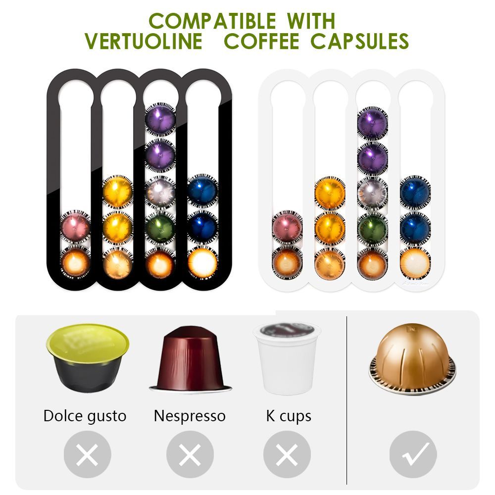 Coffee Capsule Holder - VERTUOLINE Akrylowy materiał z magnesami, szafka