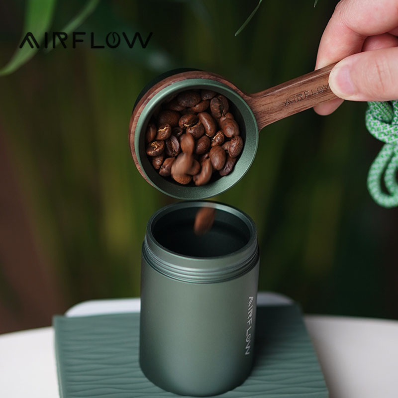 Coffee Tea Sugar Set - AIRFLOW Drewniana długa łyżka do kawy,