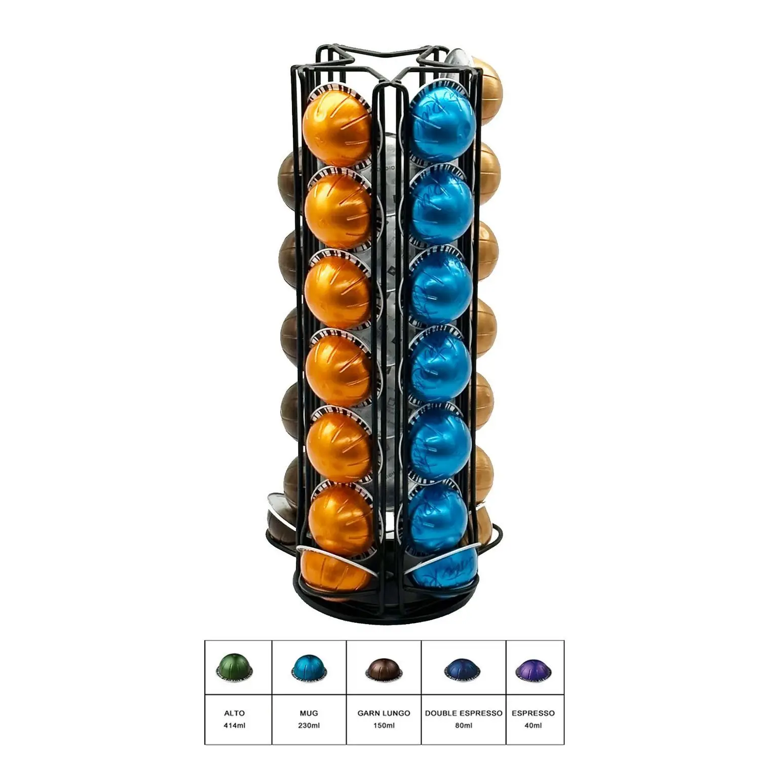 Coffee Capsule Holder - Vertuoline 35 szt. Obrotowy stojak na
