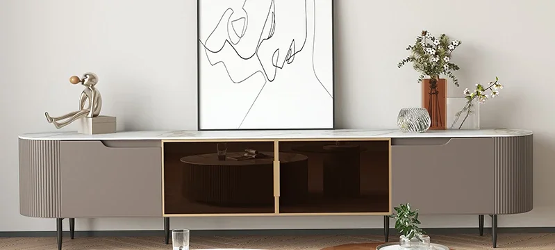 Coffee Tea Unit - Nowoczesny Prosty Stolik Kawowy do Salonu,