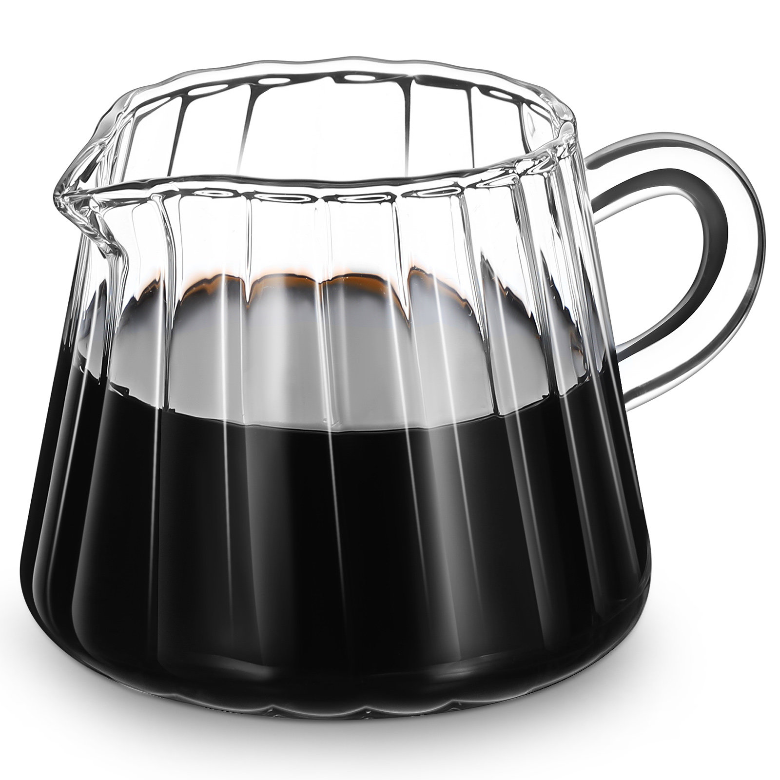 Coffee Tea Creamer - Szklany dzbanek na śmietankę, solidny, do