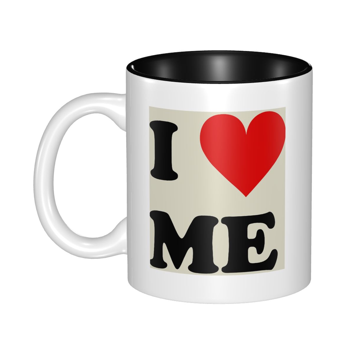 Coffee Tea You And Me - Kubek I Love Me Heart Śmieszny