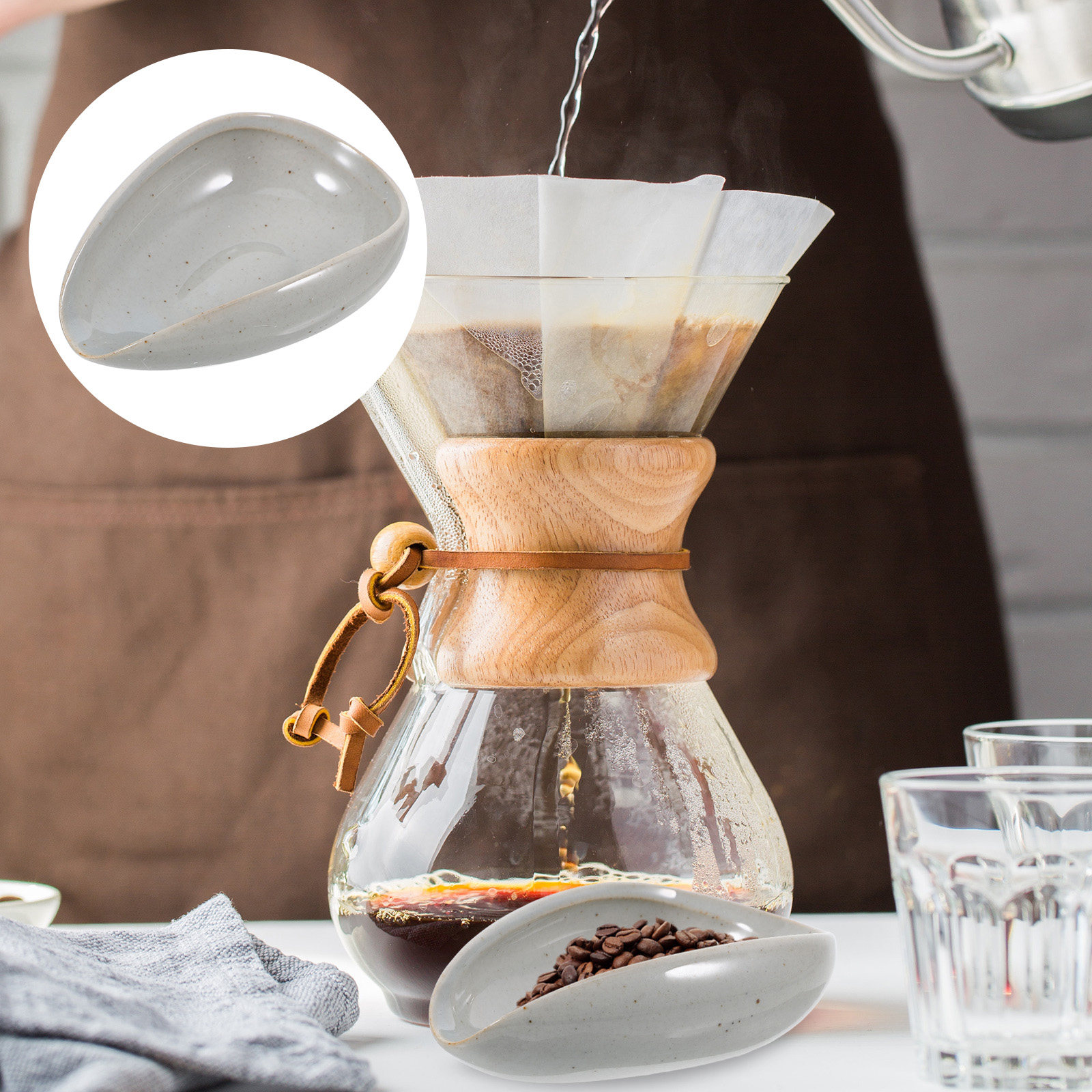 Coffee Tea Holders - Ceramiczna taca na ziarna kawy, wielofunkcyjny