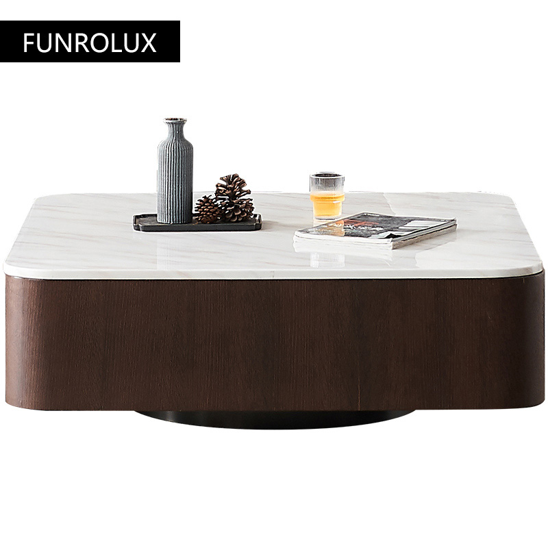 Coffee Tea Unit - Nowoczesny kwadratowy marmurowy stolik kawowy prosty