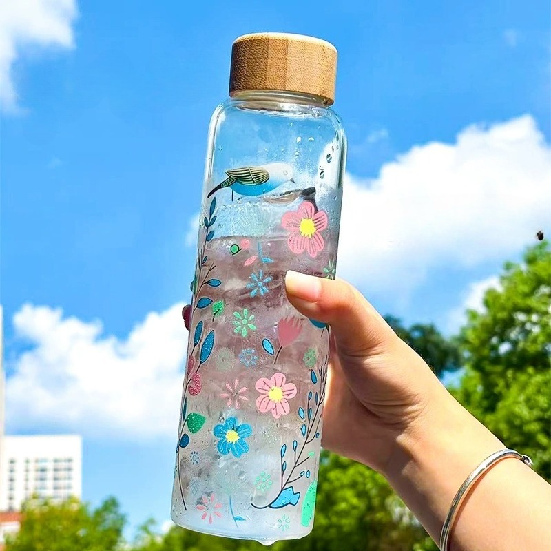 Cold Brew Bottle - Szklanka zmieniająca kolor pod wpływem temperatury,