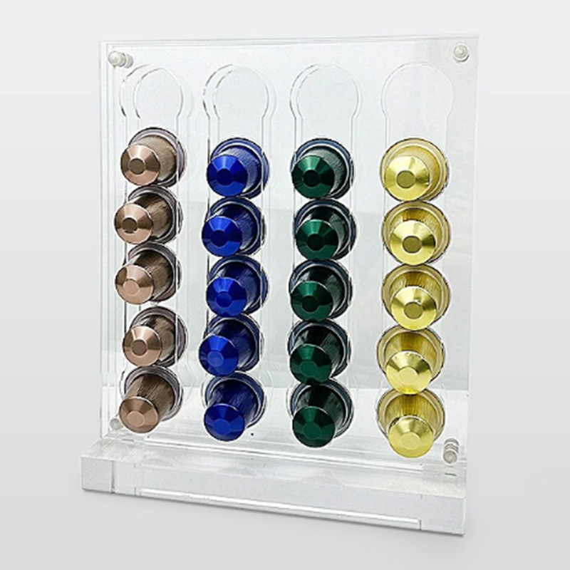 Coffee Capsule Holder - Pojemnik na 40 kapsułek kawy, akrylowy,