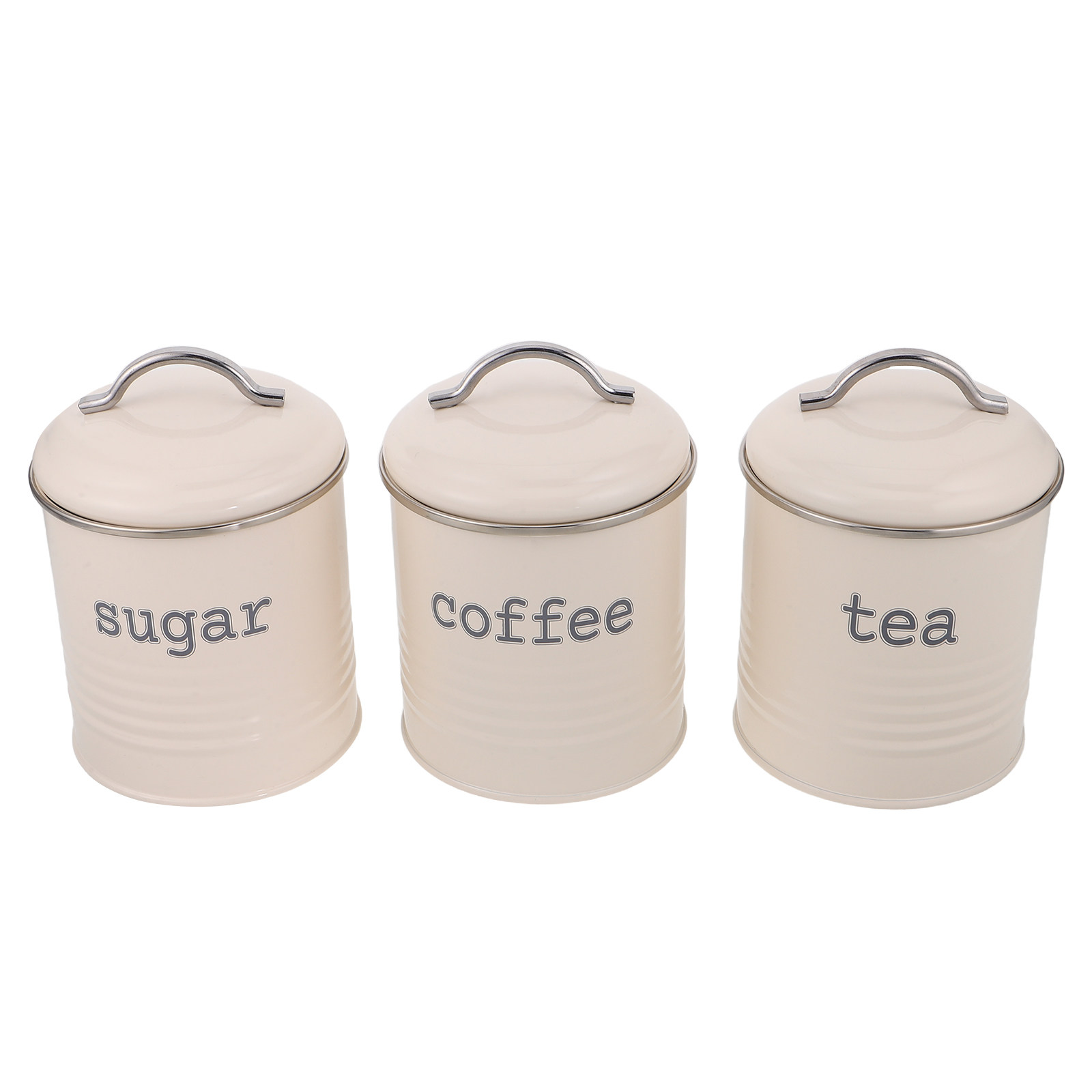 Coffee Tea Sugar Set - 3-częściowy zestaw szczelnych pojemników na kawę,