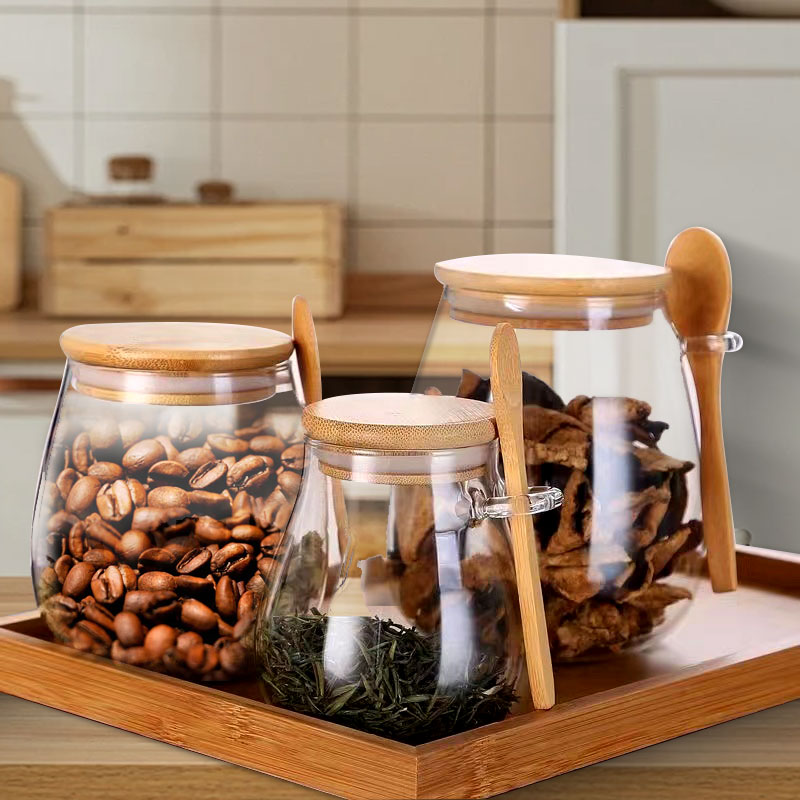 Szklany słoik o pojemności 34  – Coffee Tea Canister Set recenzja i cena