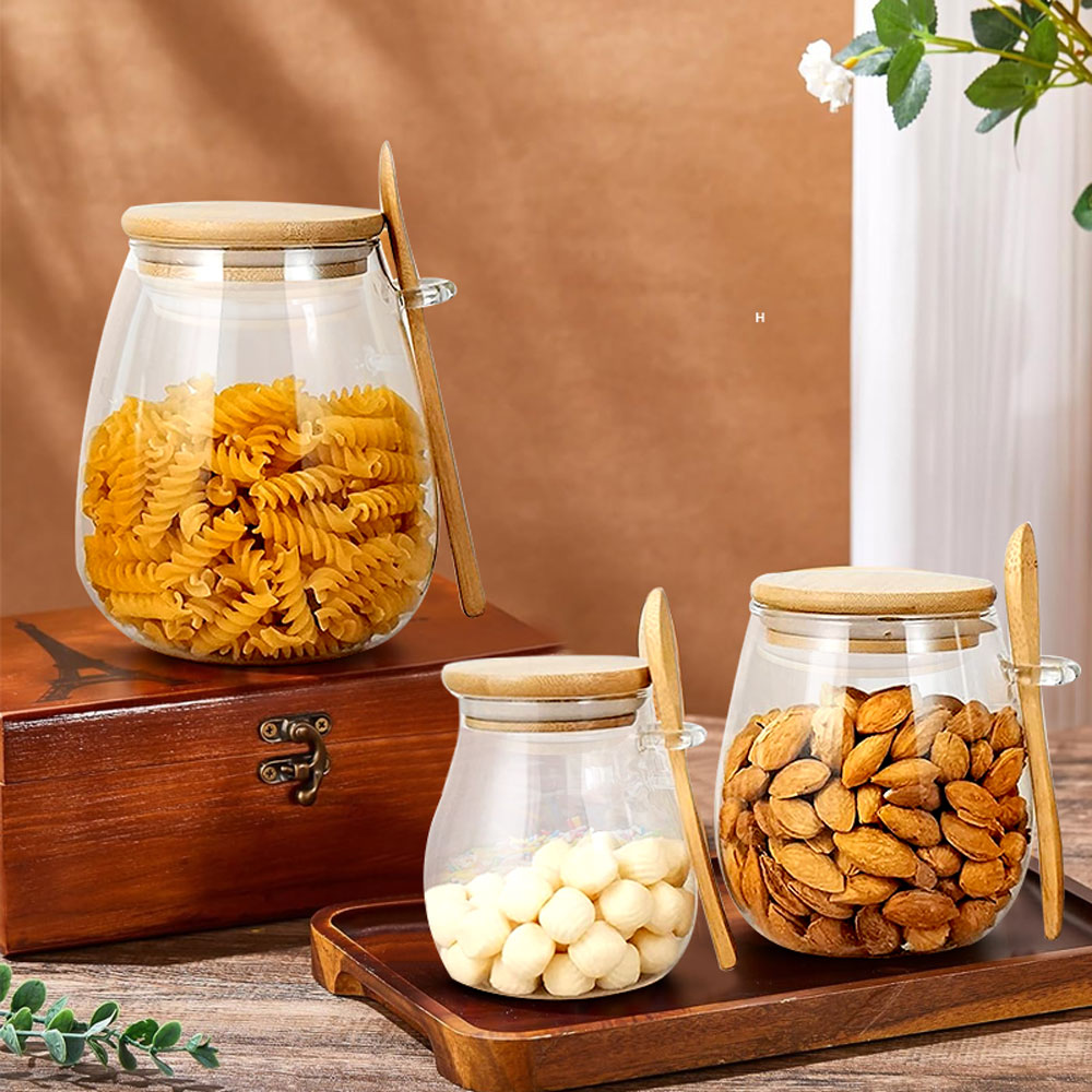 Szklany słoik o pojemności 34  – Coffee Tea Canister Set recenzja i cena
