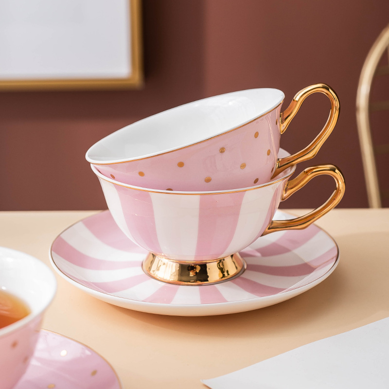 Ceramiczne różowe kubki do kaw – Coffee Tea Sugar Set recenzja i cena