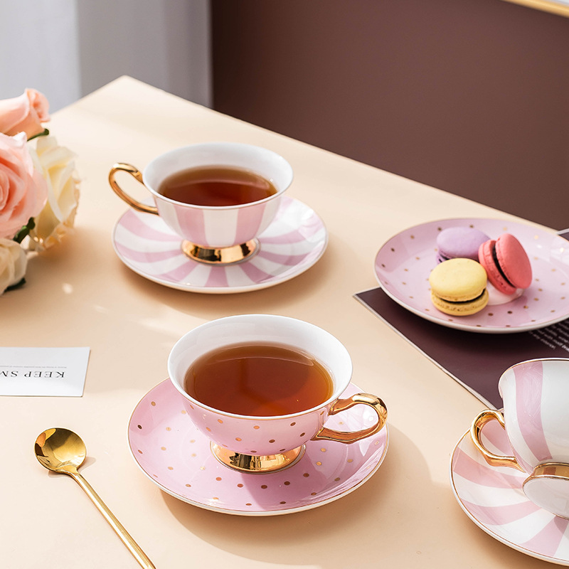 Ceramiczne różowe kubki do kaw – Coffee Tea Sugar Set recenzja i cena