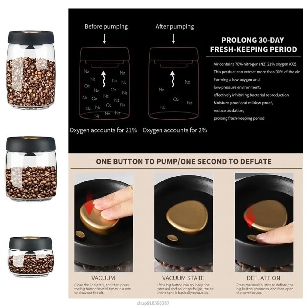 Pojemnik na ziarna kawy, 1 szt – Coffee Tea Canister Set recenzja i cena