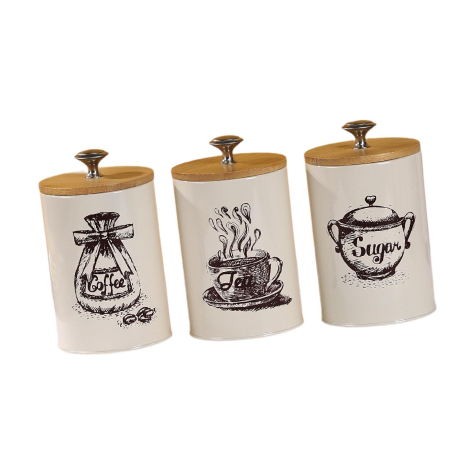 Zestaw pojemników na kawę, her – Coffee Tea Canister Set recenzja i cena