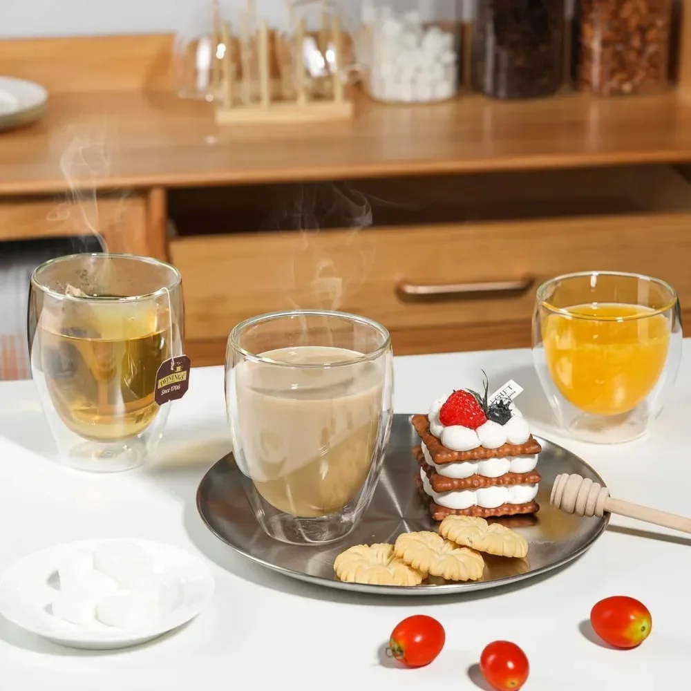 6 sztuk przezroczystych szklan – Double Wall Mug recenzja i cena