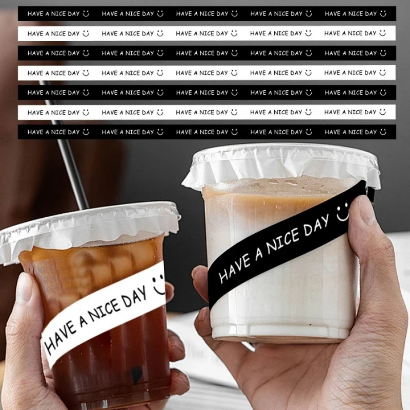 100 szt. Naklejki z uśmiechnię – Coffee Tea Paper Cups recenzja i cena
