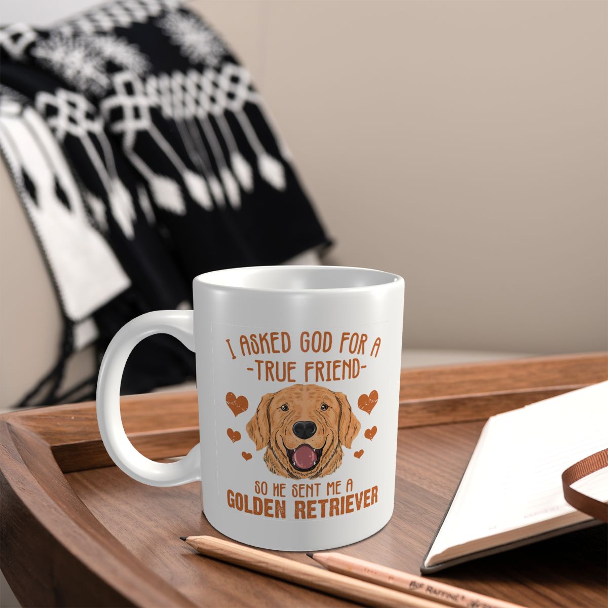 Mark Cup Mug Golden Retriever  – Coffee Tea You And Me recenzja i cena