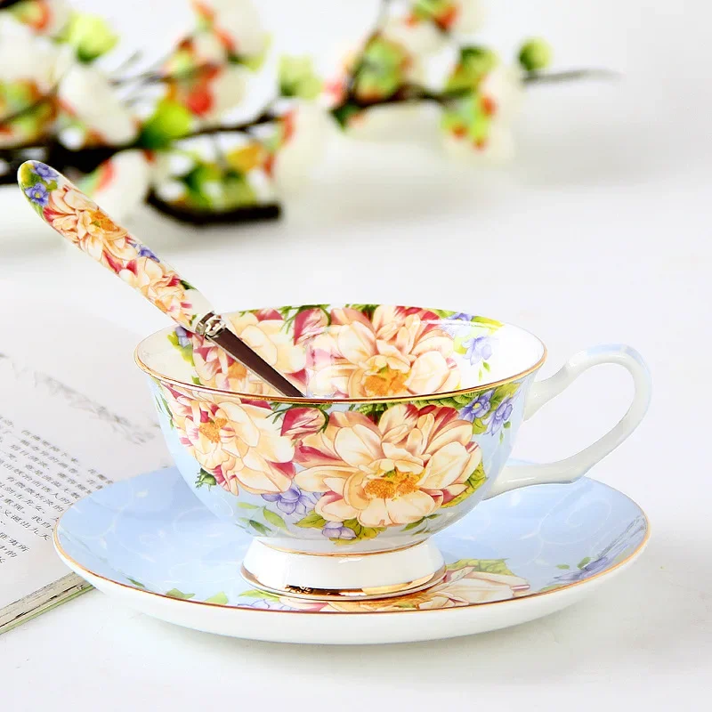 Pink Blue Flower Bone China Ze – Coffee Tea Creamer recenzja i cena