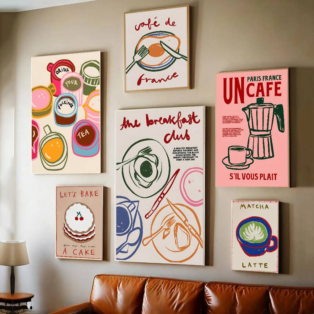 Plakat w stylu retro z motywem – Wallpaper Coffee And Tea recenzja i cena