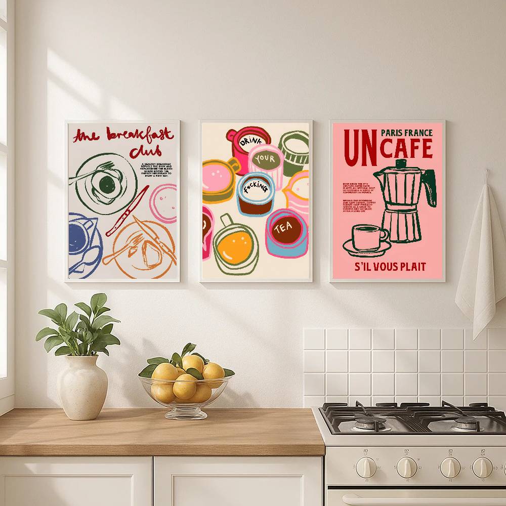 Plakat w stylu retro z motywem – Wallpaper Coffee And Tea recenzja i cena