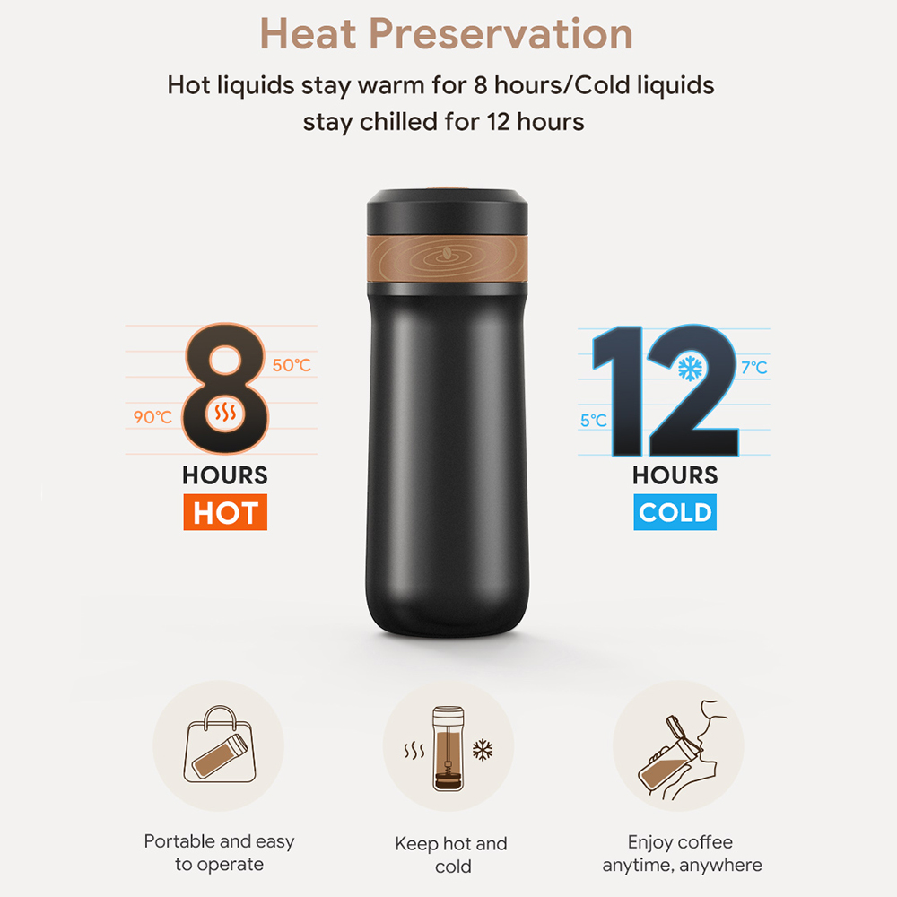ICafilas 320ml Przenośny ekspr – Coffee Tea Press recenzja i cena