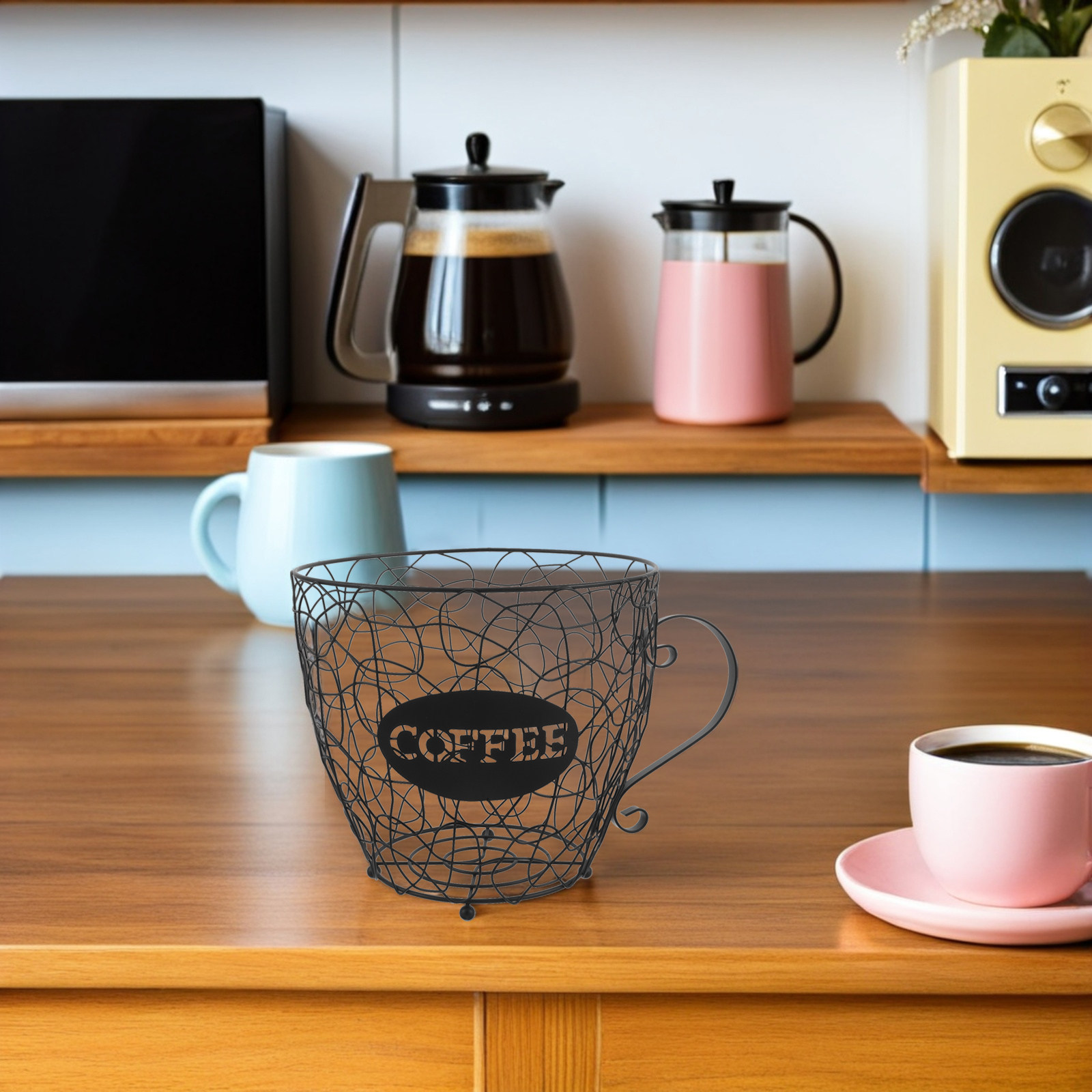 Czarny żelazny koszyk na kapsu – Coffee Capsule Holder recenzja i cena