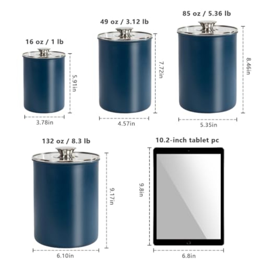 Zestaw pojemników na żywność z – Coffee Tea Canister Set recenzja i cena