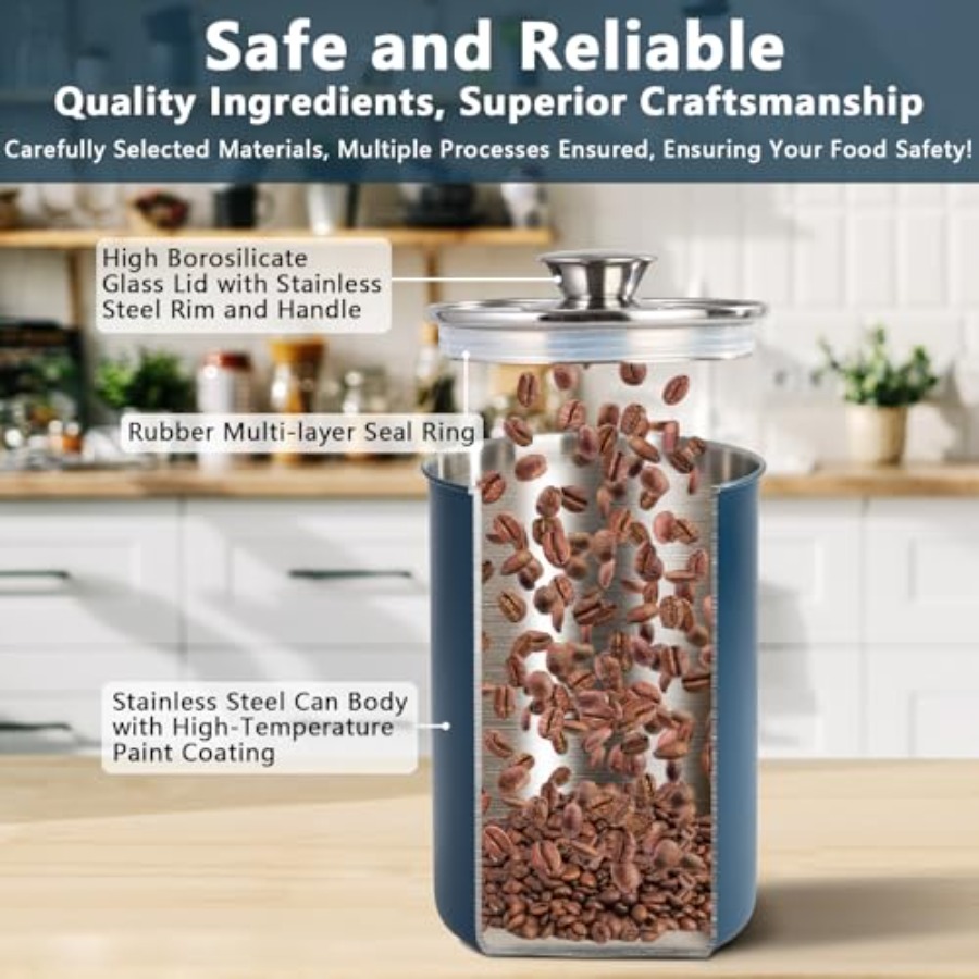 Zestaw pojemników na żywność z – Coffee Tea Canister Set recenzja i cena