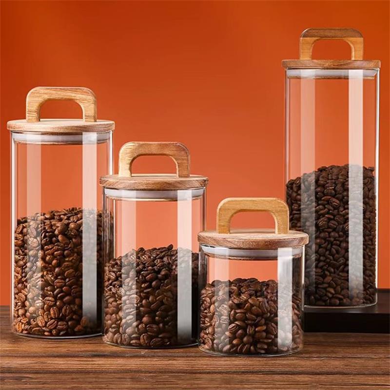 Przezroczysty szklany słoik z  – Coffee Tea Canister Set recenzja i cena