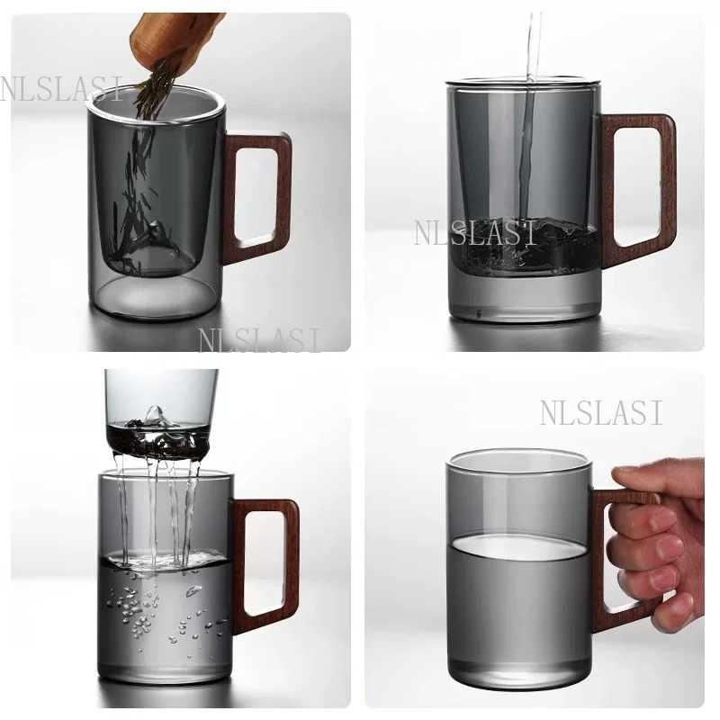 Szary szklany kubek do herbaty – Double Wall Mug recenzja i cena