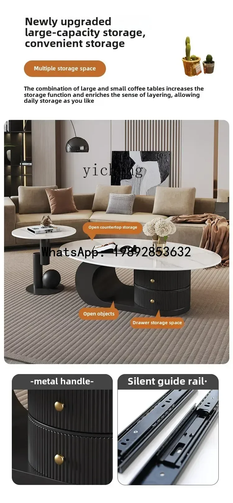 Stolik kawowy w stylu kremowym – Coffee Tea Unit recenzja i cena