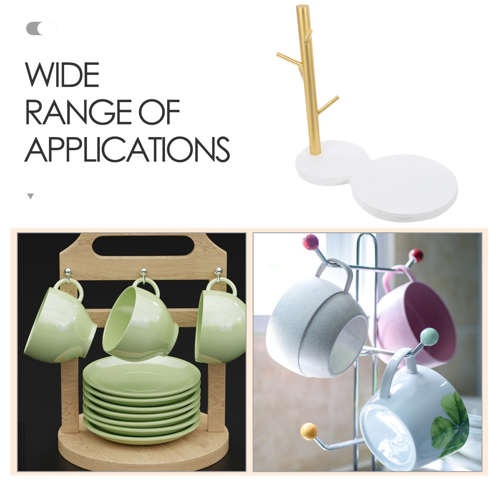Drewniany stojak na filiżanki  – Coffee Tea Holders recenzja i cena