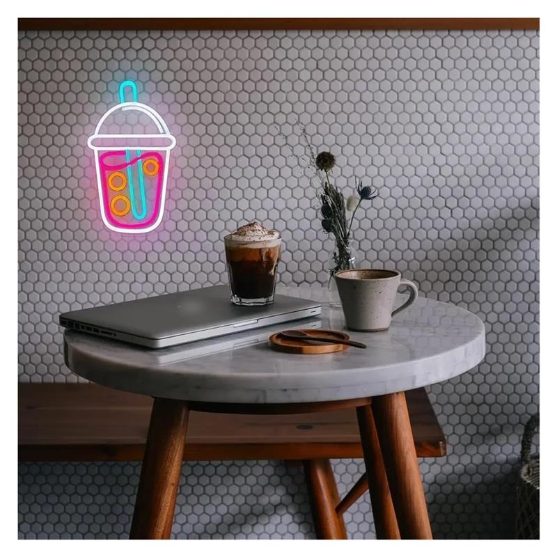 Neonowy szyld Boba Tea, lampki – Wallpaper Coffee And Tea recenzja i cena