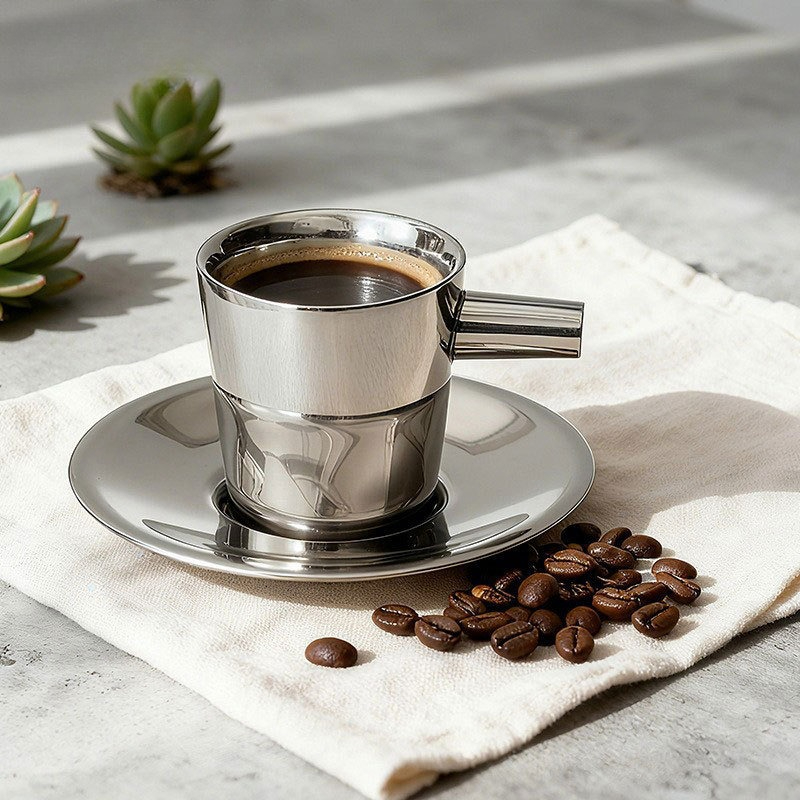 2 sztuki kubków do kawy ze sta – Double Wall Mug recenzja i cena