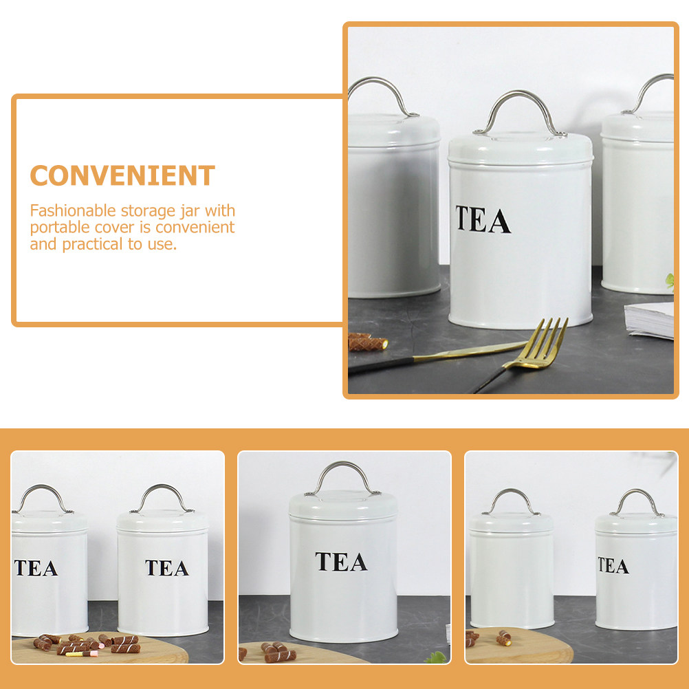 Pojemnik na herbatę czarno-bia – Coffee Tea Canister Set recenzja i cena