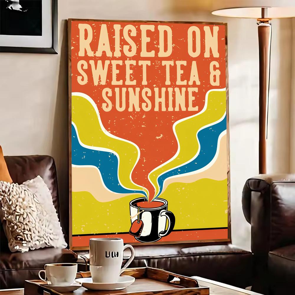 Vintage Plakat Herbata Kawa Ba – Wallpaper Coffee And Tea recenzja i cena
