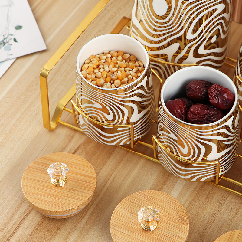 Zestaw 7 kolorowych, szkliwion – Coffee Tea Canister Set recenzja i cena